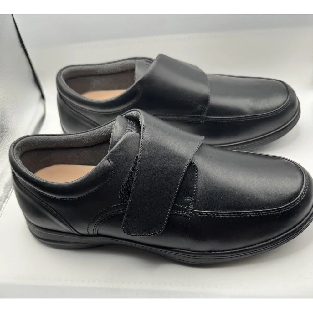 Anodyne Shoes Diabetic OrthoBlack Men's Size 10 W Leather Casual Oxford *photos*